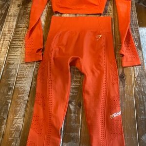 Gymshark Vibrant Orange Seamless Set